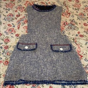 Zara Blue Tweed Dress